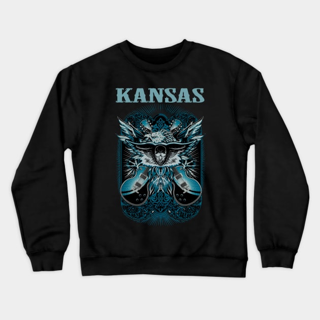 KANSAS BAND Crewneck Sweatshirt by batubara.studio